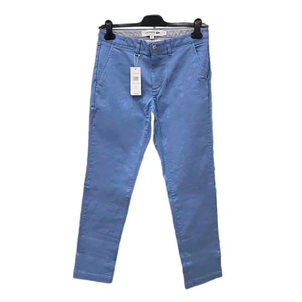 Quần Kaki Nam Lacoste Men's Slim Fit Màu Xanh Blue Size 33 - 2