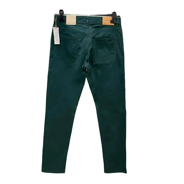Quần Kaki Nam Lacoste Men's Slim Fit Màu Xanh Green Size 33 - 3