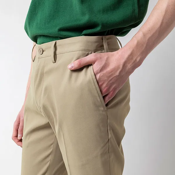 Quần Kaki Nam Lacoste Men's Slim Fit Oxford Pants HH707 - CB8 Màu Be Size 32