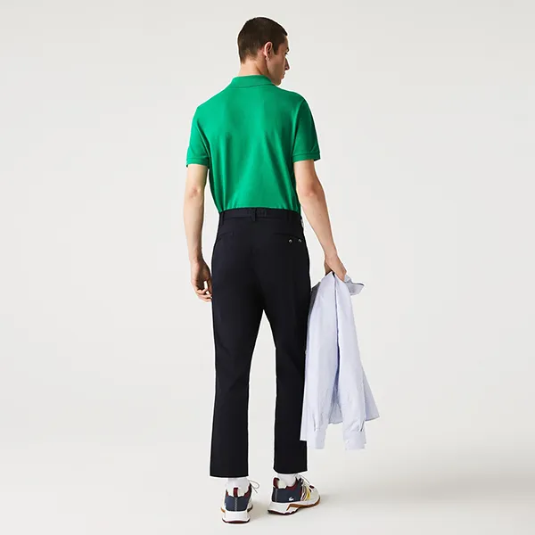 Quần Kaki Nam Lacoste Men's Tapered Fit Stretch Cotton Chinos HH2709 00 HDE Màu Xanh Navy Size 44