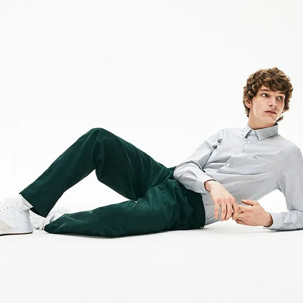Quần Kaki Nam Lacoste Men's Textured Stretch Cotton Chinos Green HH8814 00 YZP Màu Xanh Green Size 33 - Thời trang - Vua Hàng Hiệu
