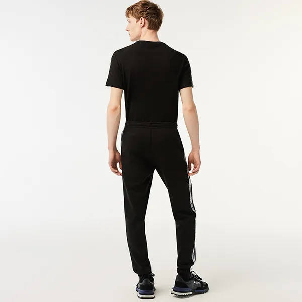 Quần Nỉ Nam Lacoste Logo Stripe Joggers XH5072 031 Màu Đen Size 4