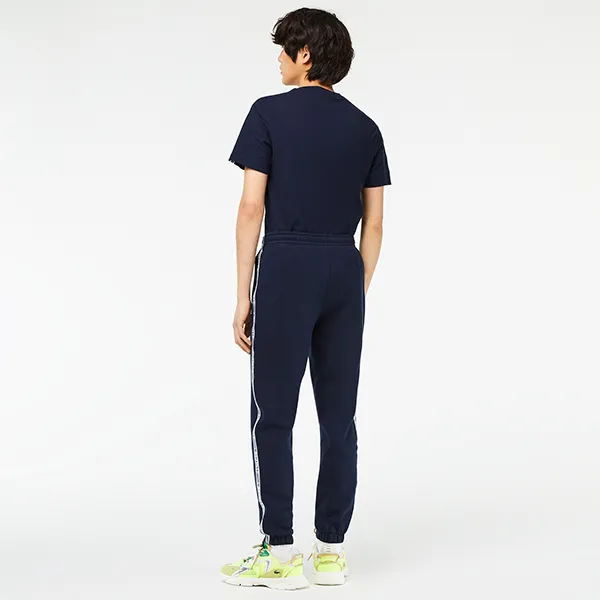 Quần Nỉ Nam Lacoste Logo Stripe Joggers XH5072 166 Màu Xanh Navy Size 3