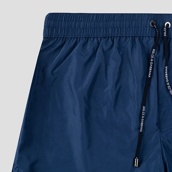 Quần Short Nam Dolce & Gabbana D&G Blue Navy Logo Plaque M4E45T/ONO06B0310 Màu Xanh Size 3