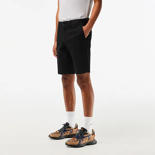 Quần Short Nam Lacoste Men's Slim Fit Stretch Cotton Bermuda FH2647 51 031 / FH9542 Màu Đen Size 32