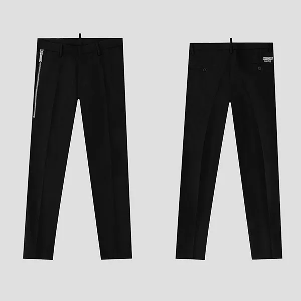 Quần Tây Nam Dsquared2 Black With Logo Printed S74KB0705S40320_900 Màu Đen Size 50 - Thời trang - Vua Hàng Hiệu