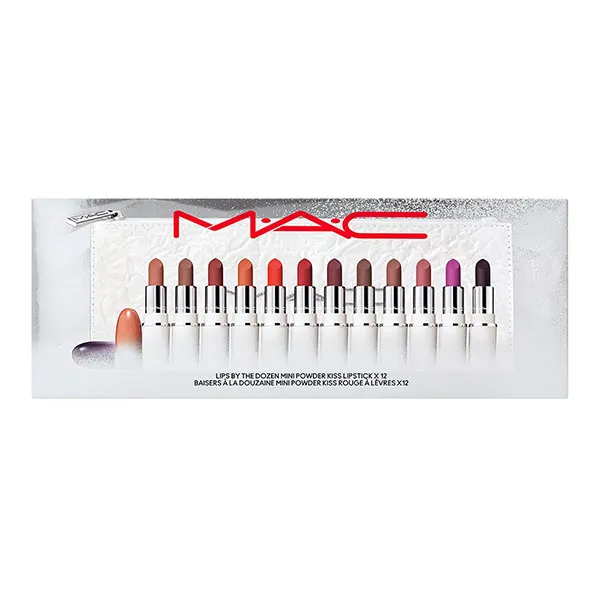 Set Son MAC Lips By The Dozen Mini Powder Kiss Lipstick Set (1.5g x 12) - Son Môi - Vua Hàng Hiệu