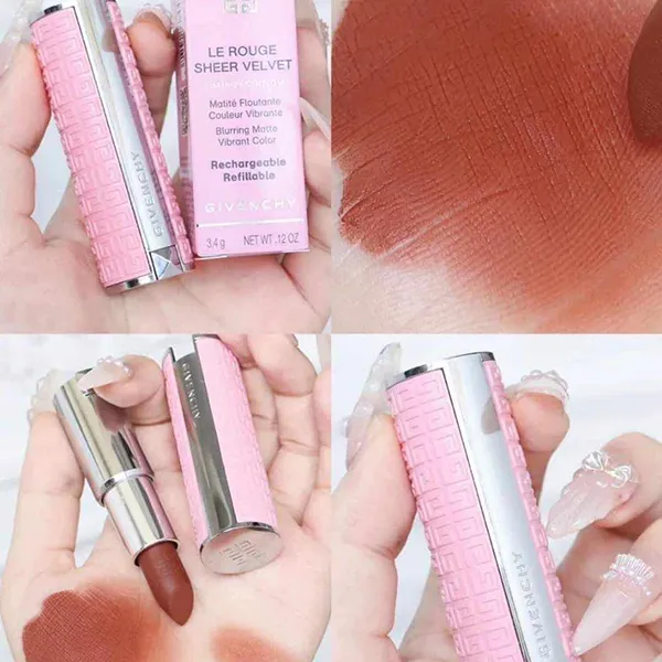 Son Givenchy Le Rouge Sheer Velvet 52 Limited Edition Màu Nâu Đất - Son Môi - Vua Hàng Hiệu