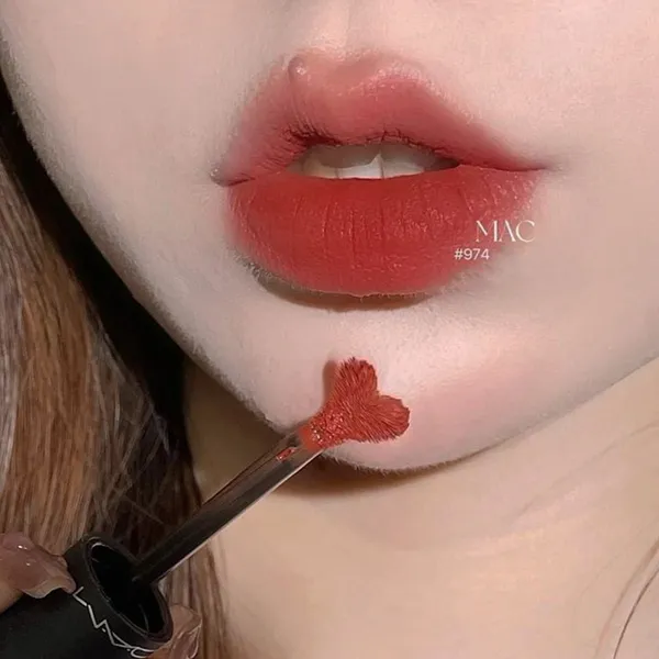 Son Kem Mac Powder Kiss Liquid Lipcolour 974 Rhythm 'N' Roses Màu Đỏ Cam Gạch 5ml - Son Môi - Vua Hàng Hiệu