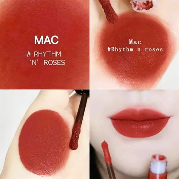 Son Kem Mac Powder Kiss Liquid Lipcolour 974 Rhythm 'N' Roses Màu Đỏ Cam Gạch 5ml - Son Môi - Vua Hàng Hiệu