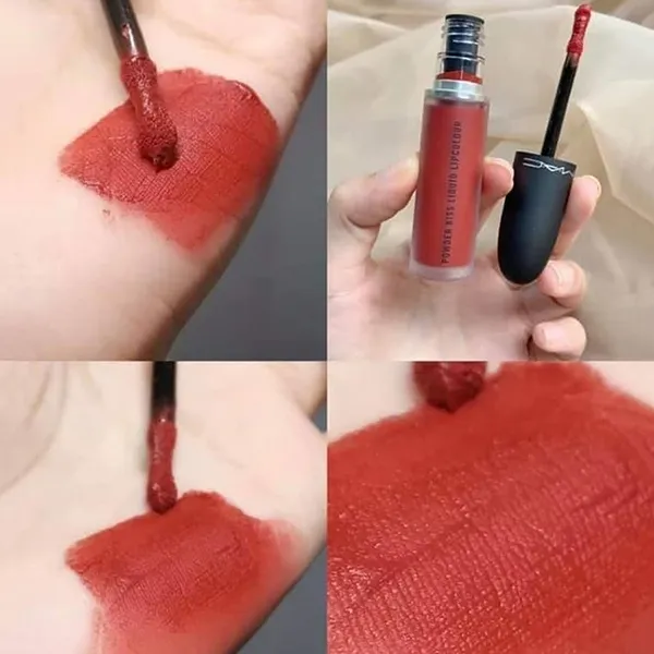 Son MAC Powder Kiss Liquid Lipcolour 991 Devoted To Chili Màu Đỏ Gạch - Son Môi - Vua Hàng Hiệu