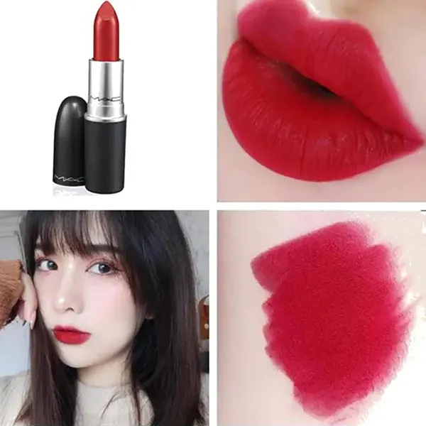 Son Lì MAC Retro Matte Lipstick 707 Ruby Woo Màu Đỏ Thuần