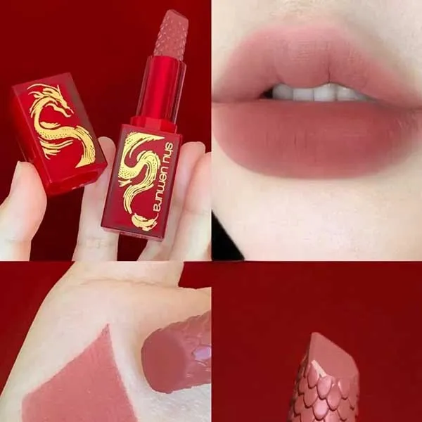 Son Shu Uemura Rouge Unlimited Kinu Matte Lip Color KM BG 933 Màu Cam Đất Ánh Đỏ - Son Môi - Vua Hàng Hiệu