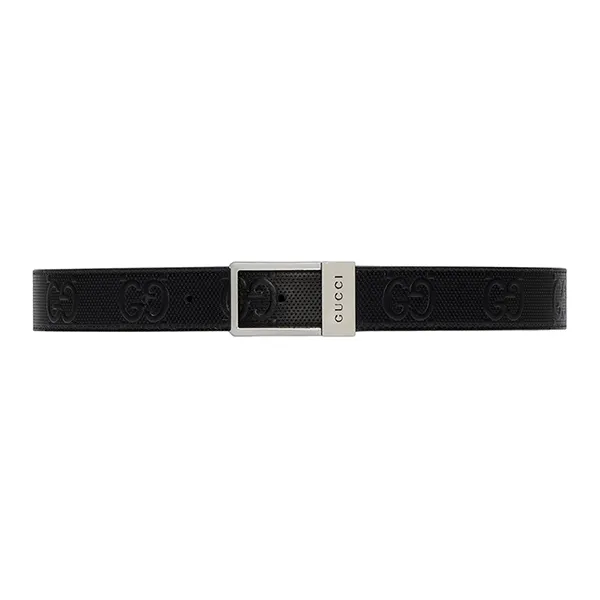 Thắt Lưng Gucci GG Belt With Rectangular Buckle 7223701W30G1000 Màu Đen Size 100 - Thắt lưng - Vua Hàng Hiệu