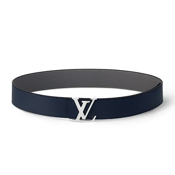 Thắt Lưng Nam Louis Vuitton LV Initials Taurillon 40mm Reversible Belt M0532U Hai Mặt Màu Navy/Ghi Size 85