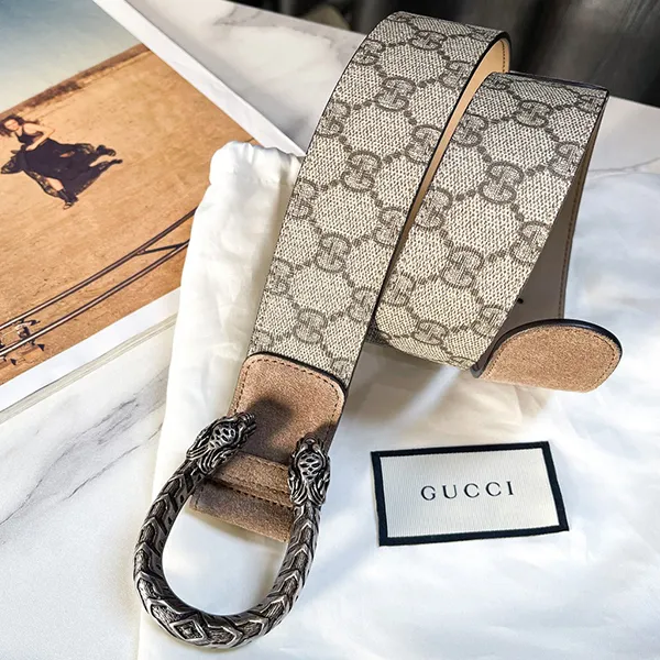 Thắt Lưng Nữ Gucci Dionysus GG Supreme Belt Màu Ghi Nâu Size 75 - Thắt lưng - Vua Hàng Hiệu