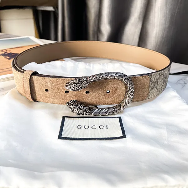 Thắt Lưng Nữ Gucci Dionysus GG Supreme Belt Màu Ghi Nâu Size 75 - Thắt lưng - Vua Hàng Hiệu