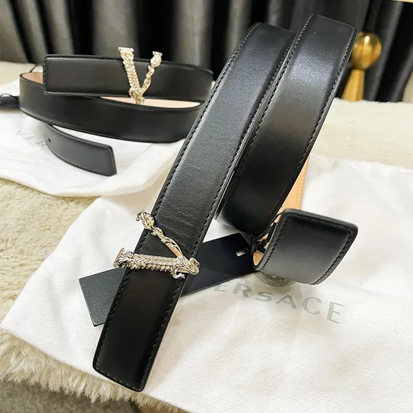 Thắt Lưng Nữ Versace Belt Virtus Màu Đen Size 80