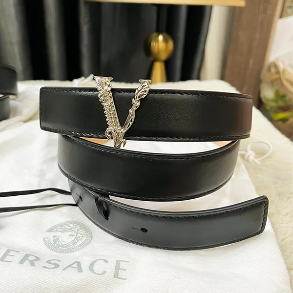 Thắt Lưng Nữ Versace Belt Virtus Màu Đen Size 80