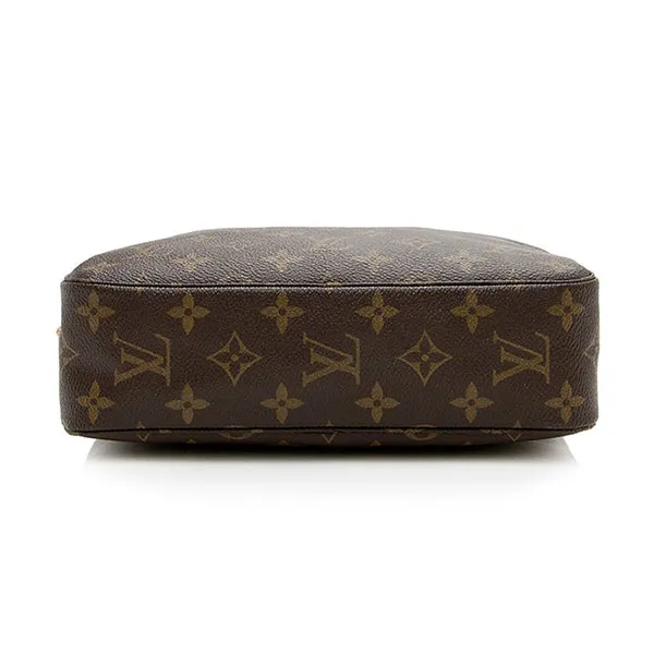 Túi Cầm Tay Nam Louis Vuitton LV Vintage Monogram Canvas Trousse Toiletry Pouch 23 Màu Nâu