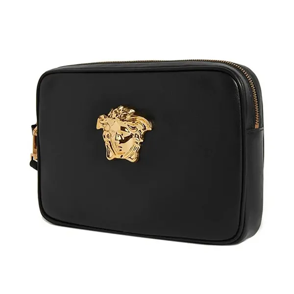 Túi Cầm Tay Nam Versace Medusa Plaque Clutch Bag Black Gold DP88507-DVT8ME-1B00V Màu Đen - Túi xách - Vua Hàng Hiệu