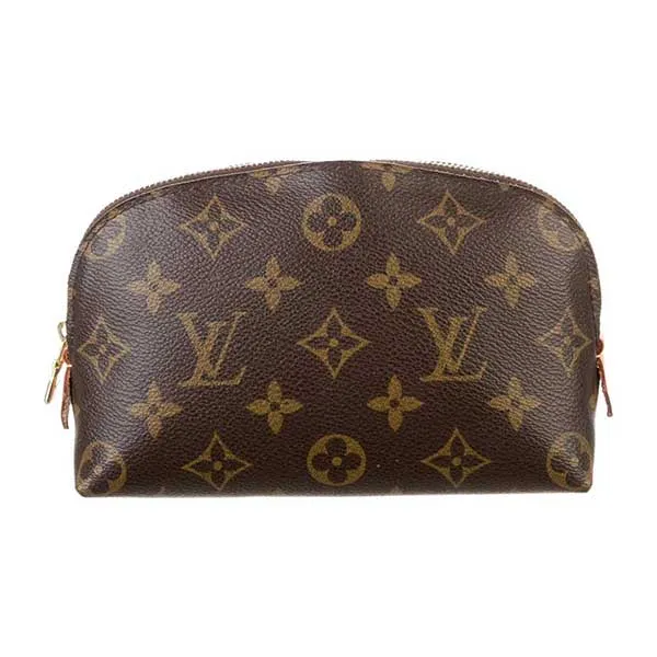 Túi Cầm Tay Nữ Louis Vuitton LV Vintage Monogram Cosmetic Pouch PM Màu Nâu Đen