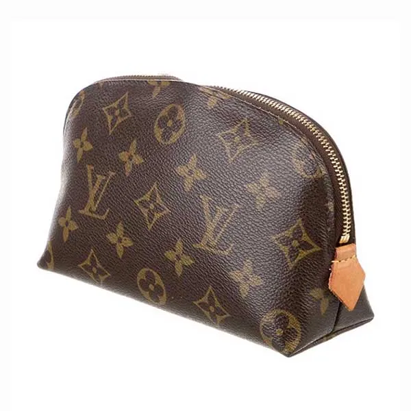Túi Cầm Tay Nữ Louis Vuitton LV Vintage Monogram Cosmetic Pouch PM Màu Nâu Đen