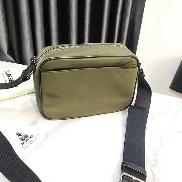 Túi Đeo Chéo Nam Burberry Logo And Icon Stripe Print Econyl Crossbody Bag Màu Xanh