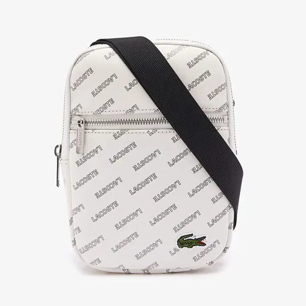 Túi Đeo Chéo Nam Lacoste Seasonal Bag NH4448 M71 Màu Trắng