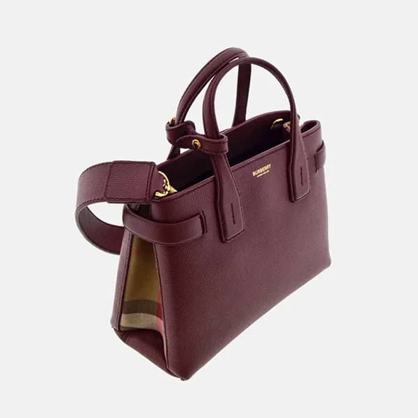 Túi Đeo Chéo Nữ Burberry BBR The Banner Handbag Màu Đỏ Mận