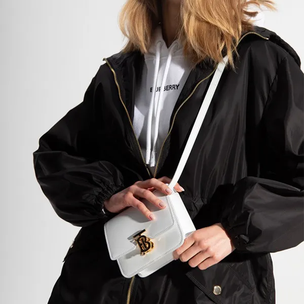 Túi Đeo Chéo Nữ Burberry TB Crossbody Bag Màu Trắng
