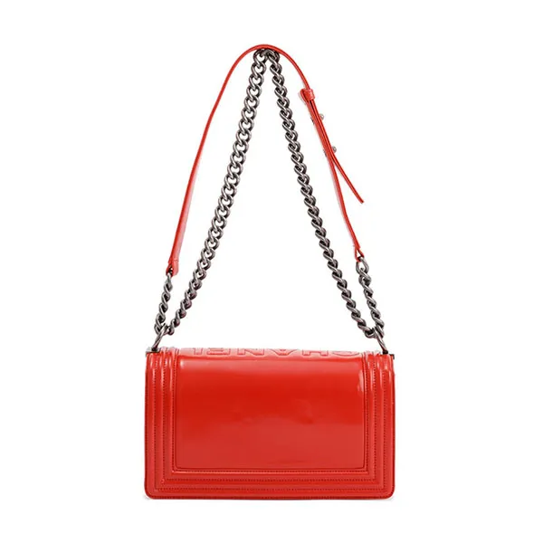 Túi Đeo Chéo Nữ Chanel Medium Original Clasp Boy Bag Màu Đỏ - 4