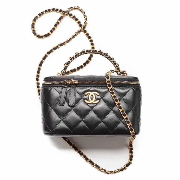 Túi Đeo Chéo Nữ Chanel Vanity With Chain Màu Đen