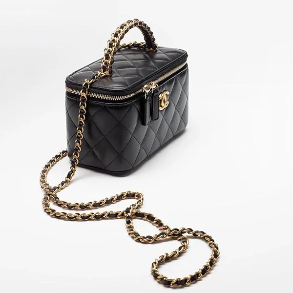 Túi Đeo Chéo Nữ Chanel Vanity With Chain Màu Đen