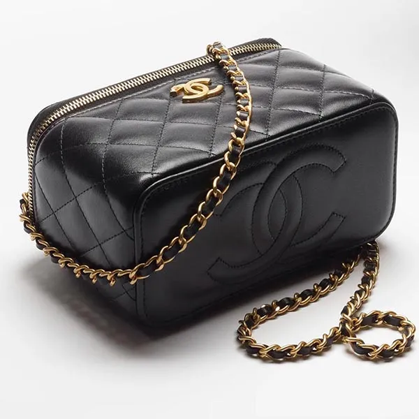 Túi Đeo Chéo Nữ Chanel Vanity With Chain Màu Đen