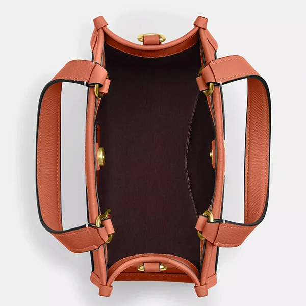 Túi Đeo Chéo Nữ Coach Dempsey Tote 22 CO971 Màu Nâu Cam