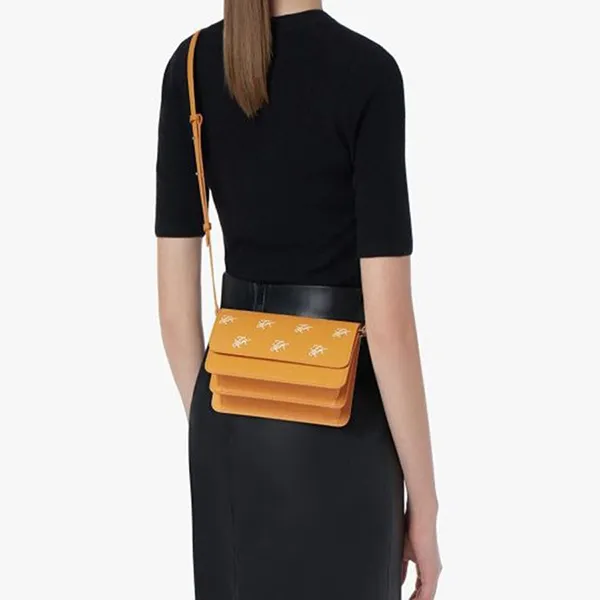Túi Đeo Chéo Nữ Find Kapoor Accordion Bag 18 Pattern Solid Set FB20ATSL2MT Màu Vàng Mù Tạt