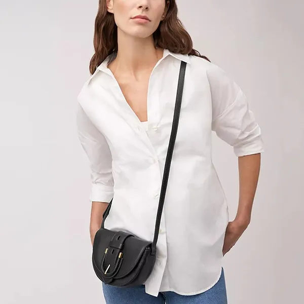 Túi Đeo Chéo Nữ Fossil Harwell Small Flap Crossbody ZB1853001 Màu Đen