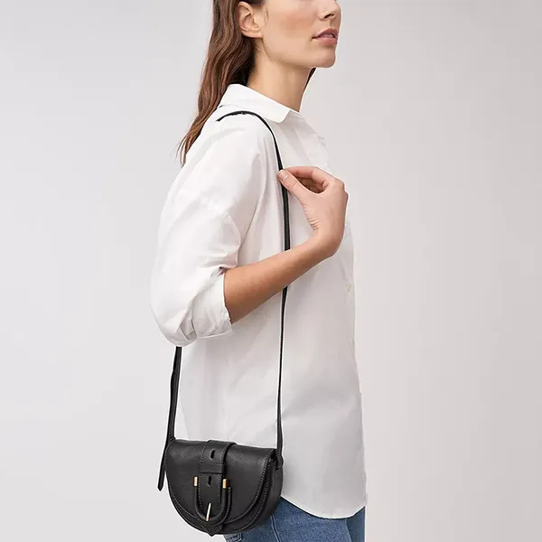 Túi Đeo Chéo Nữ Fossil Harwell Small Flap Crossbody ZB1853001 Màu Đen