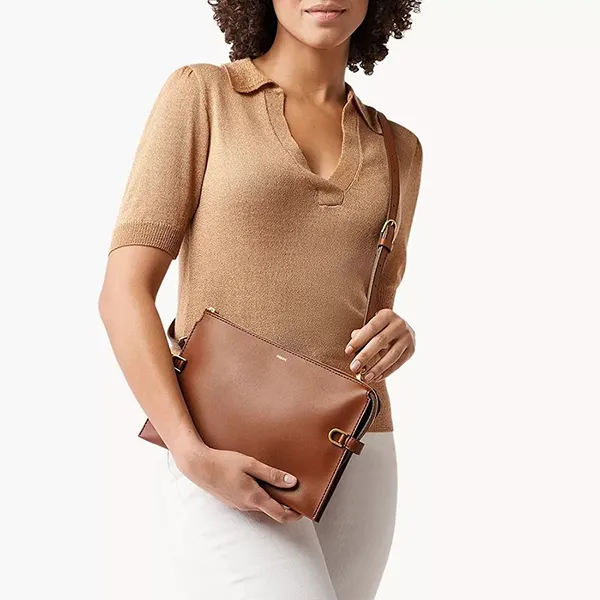 Túi Đeo Chéo Nữ Fossil Kier Crossbody Bag ZB1697200 Màu Nâu