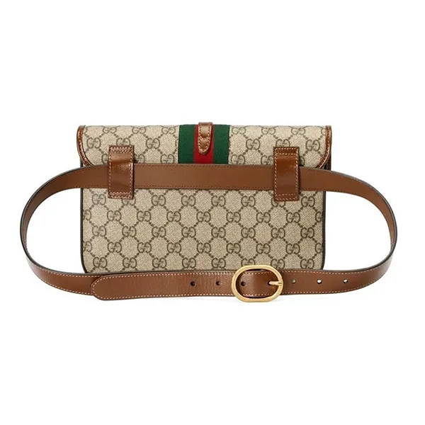 Túi Đeo Chéo Nữ Gucci Canvas in Beige Natural Jackie 1961 Belt Bag Màu Nâu Be - Túi xách - Vua Hàng Hiệu