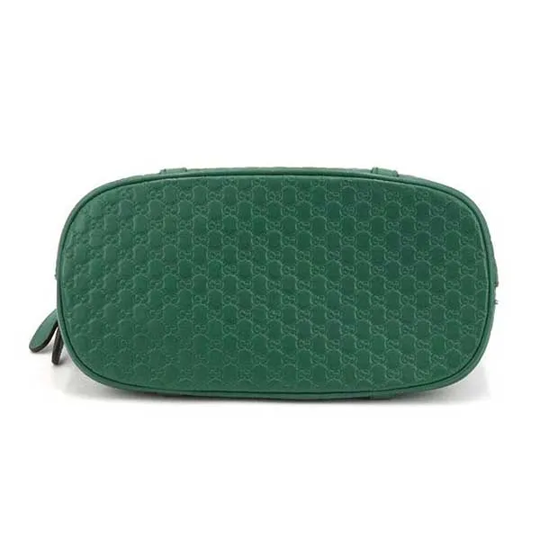 Túi Đeo Chéo Nữ Gucci GG 2way 449654 Micro Shima Leather Green Shoulder Handbag Màu Xanh Lá