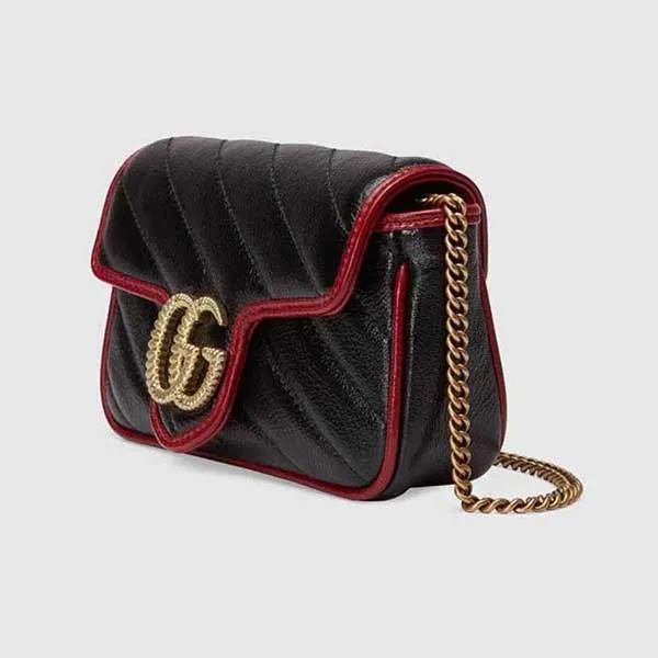 Túi Đeo Chéo Nữ Gucci GG Marmont Super Mini Bag 574969 Màu Đen - Túi xách - Vua Hàng Hiệu
