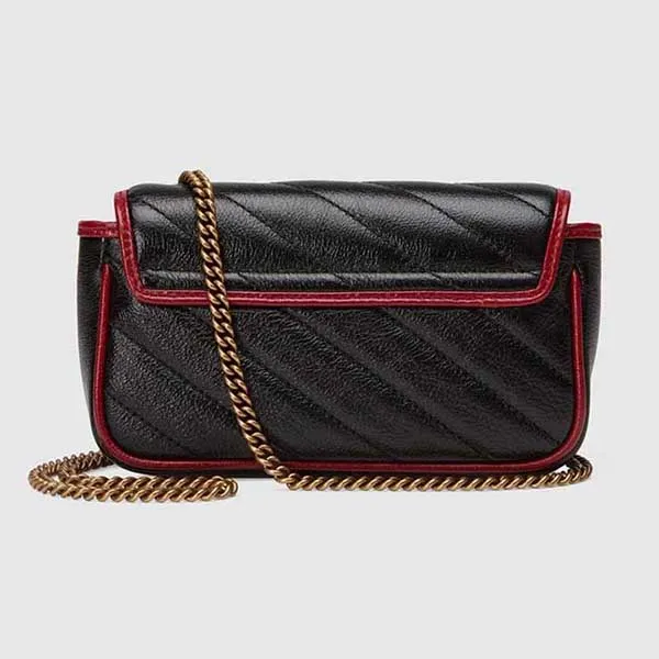 Túi Đeo Chéo Nữ Gucci GG Marmont Super Mini Bag 574969 Màu Đen - Túi xách - Vua Hàng Hiệu