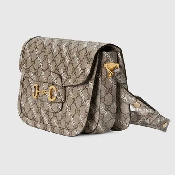Túi Đeo Chéo Gucci The Hacker Project Small Horsebit 1955 Beige Bag Màu Be Họa Tiết