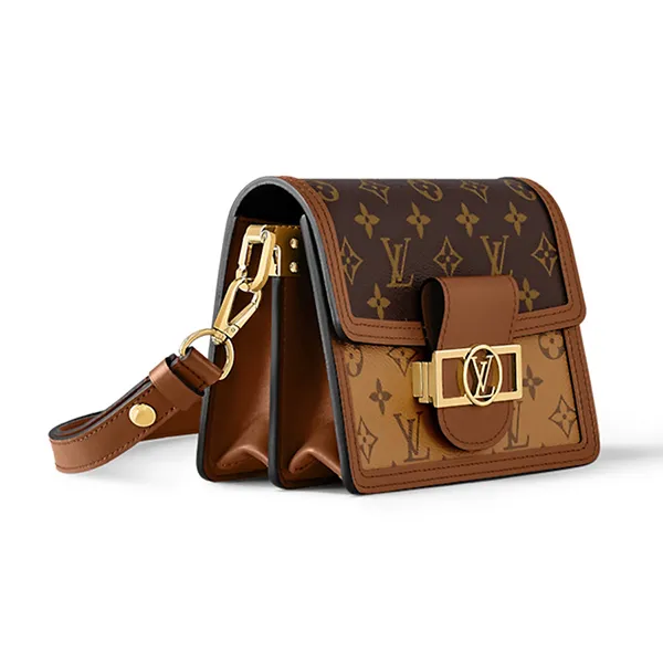 Túi Đeo Chéo Nữ Louis Vuitton LV Dauphine Mini Monogram Brown M45959 Màu Nâu Đen - 3