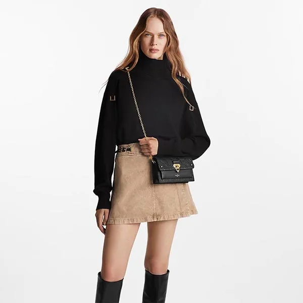 Túi Đeo Chéo Nữ Louis Vuitton LV M67839 Vavin Chain Bag Màu Đen