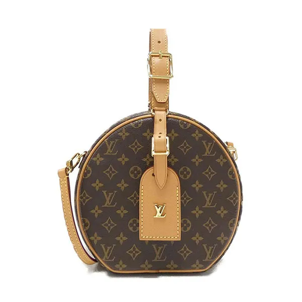 Túi Đeo Chéo Nữ Louis Vuitton LV Petite Boite Chapeau Bag M43514 Màu Nâu Đen