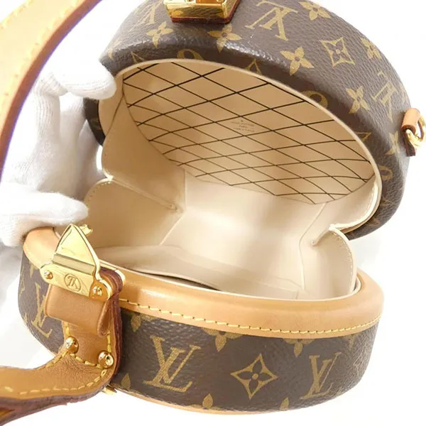 Túi Đeo Chéo Nữ Louis Vuitton LV Petite Boite Chapeau Bag M43514 Màu Nâu Đen