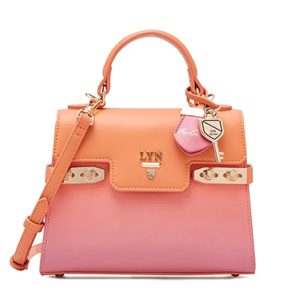 Túi Đeo Chéo Nữ Lyn Re-Edit Ray Fineness Flap S Crossbody Bags LL24CBS190 Màu Hồng Cam